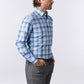 Camisa casual xadrez Ledbury The Guyton sob medida azul