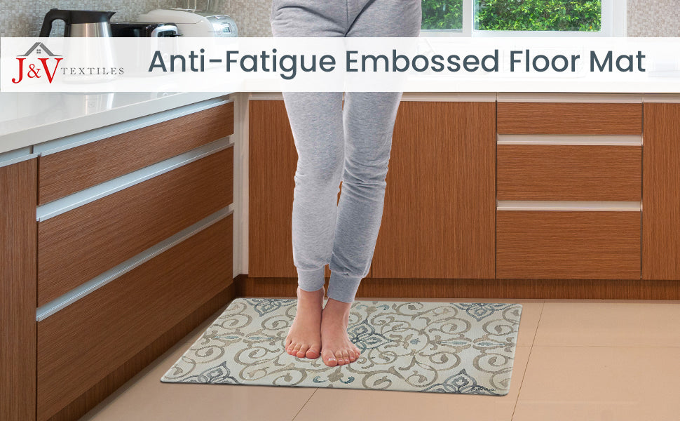 Tapete antifadiga em relevo de 20" x 39" (MEDALHO RÚSTICO) 