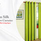 Cortina de janela de seda sintética com ilhós sólidos de 2 painéis J&amp;V TEXTILES com tratamento de 84" de comprimento