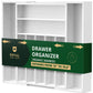 Silverware Drawer Organizer, White (9 Slots)