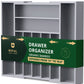 Silverware Drawer Organizer, Gray (9 Slots)