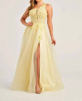 Colette By Daphne - Vestido de baile com fenda alta