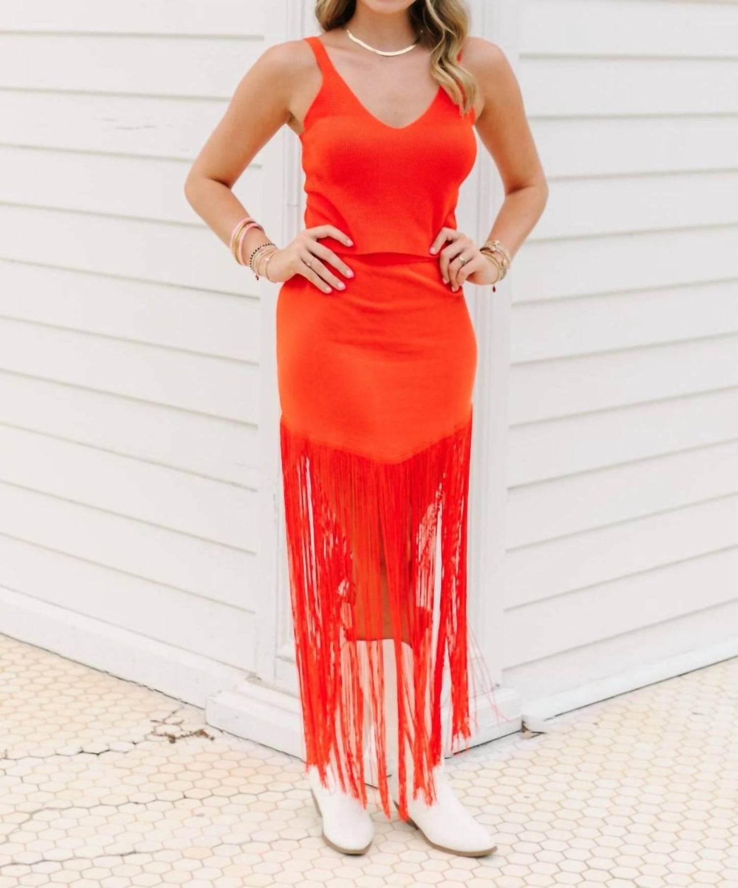 Cloud Ten - Fringe Knit Set