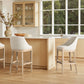 Newport 30.5" Coastal Curved Back Upholstered Barstool