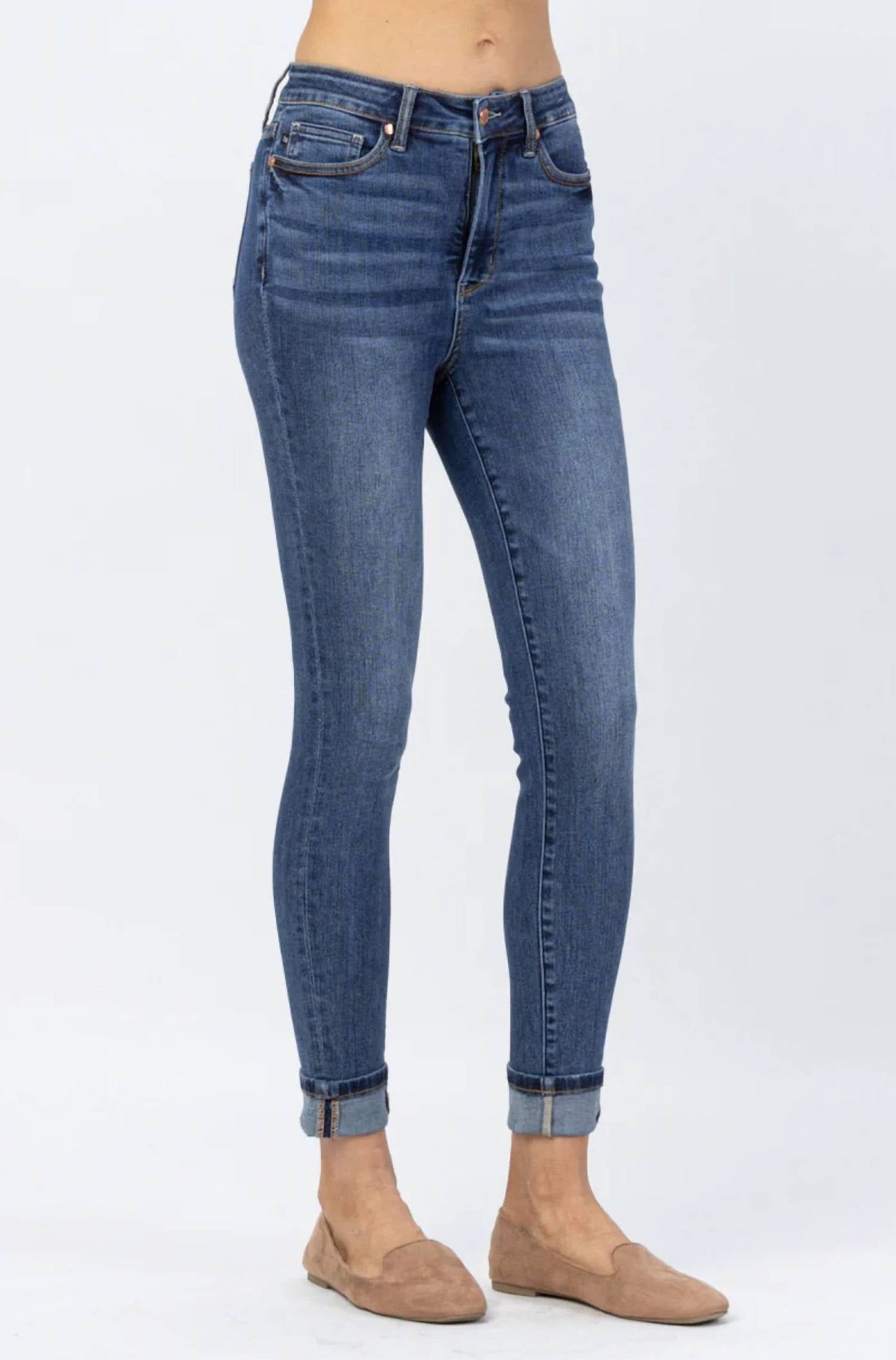 Judy Blue - Cuffed Tummy Control Skinny Jeans
