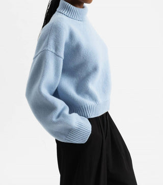 &amp;Daughter - Suéter Caragh Chunky Crop de gola alta