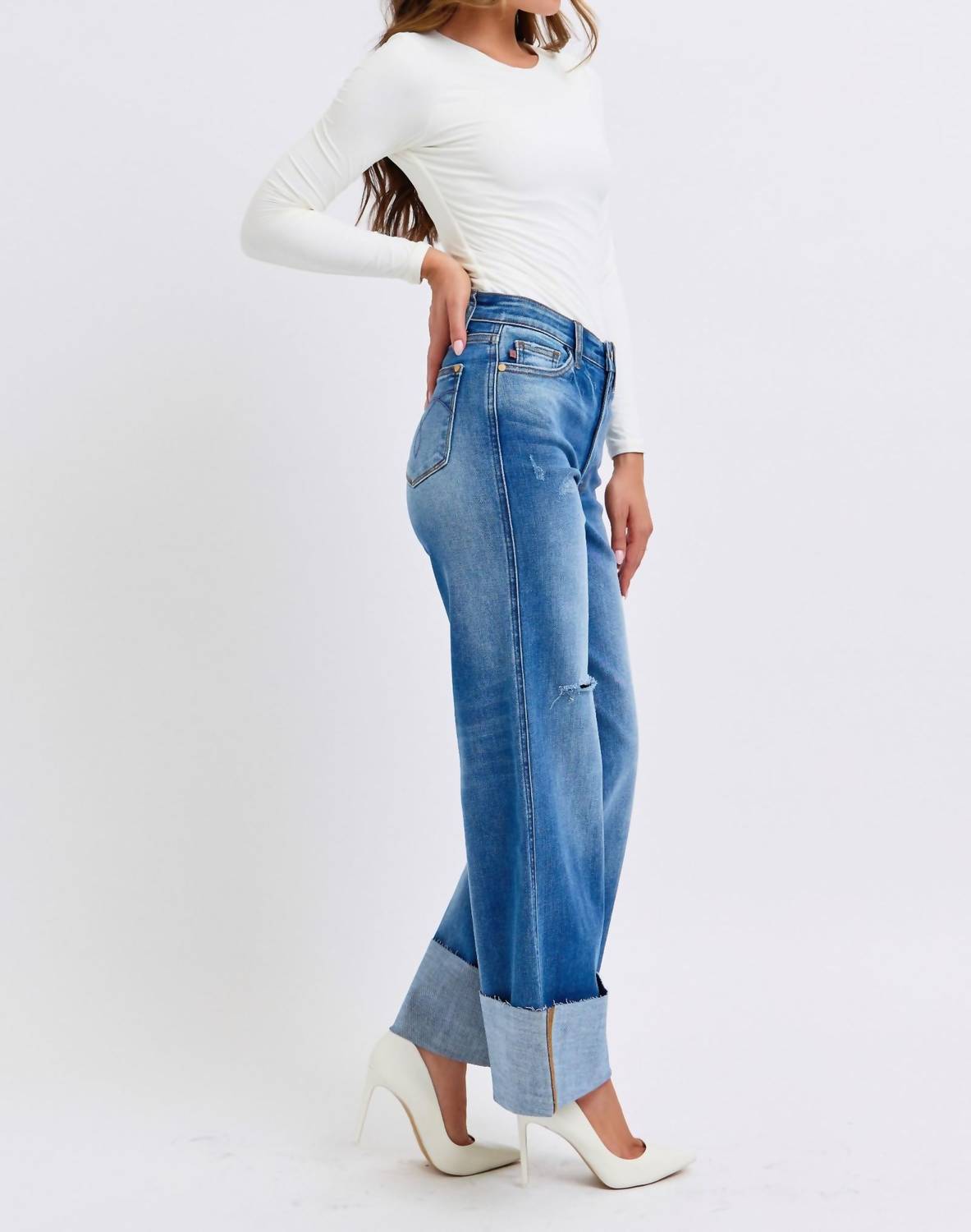 Judy Blue - High Waist Retro Wide Leg Jeans