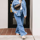 Z Supply - Denim Wide Leg Knit Pants