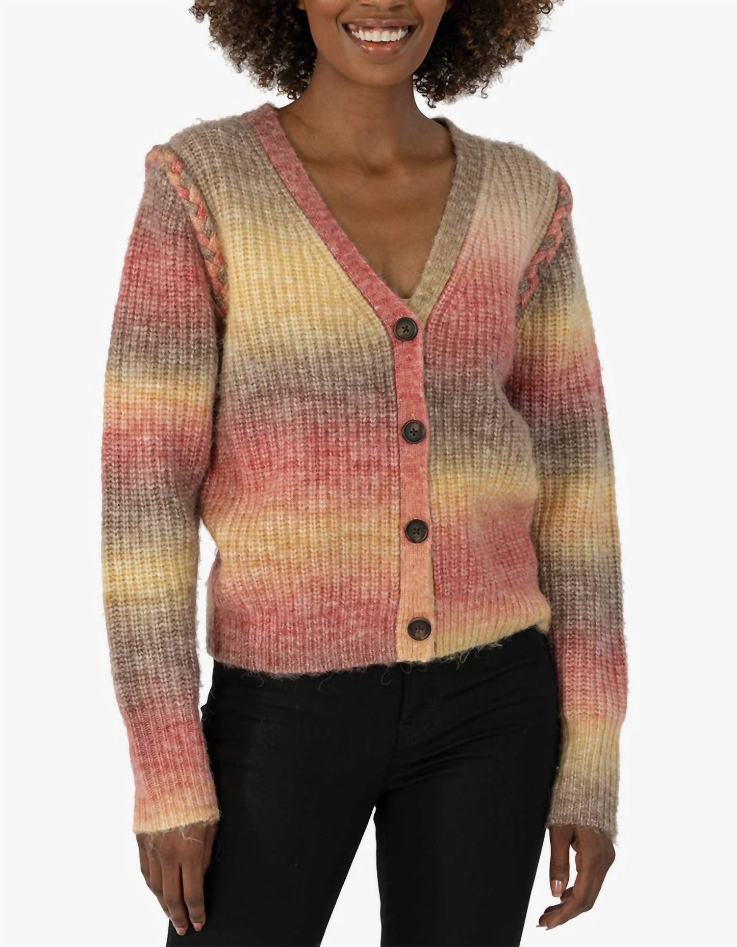 Kut From The Kloth - ISLA BRAIDED BUTTON DOWN CARDIGAN