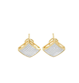 Aamiaa - Stan-e-2.28-162-14yg Princess Shaped Natural Diamond Earrings