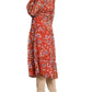 Sam Edelman - V-neck Tie Side Floral Print A-line Chiffon Dress