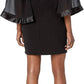 Adrianna Papell - Solid Ottoman Chiffon Dress