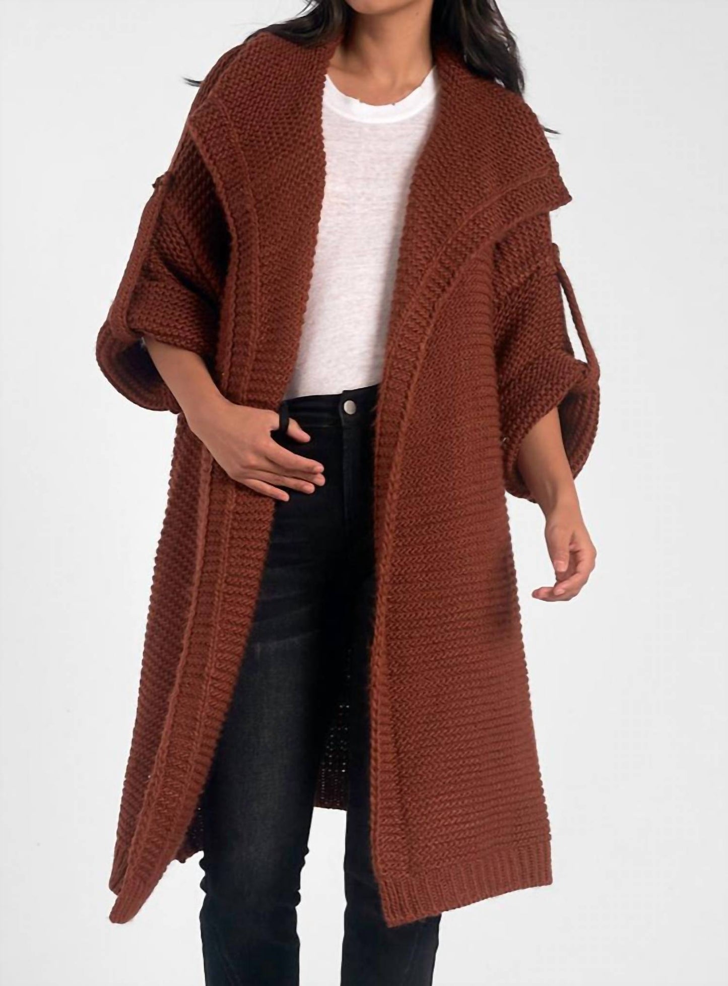 Elan - Reverse Jersey Cocoon Cardigan