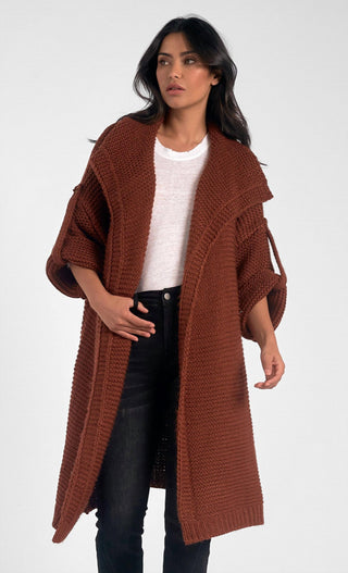 Elan - Cardigan Cocoon de Jersey Reverso