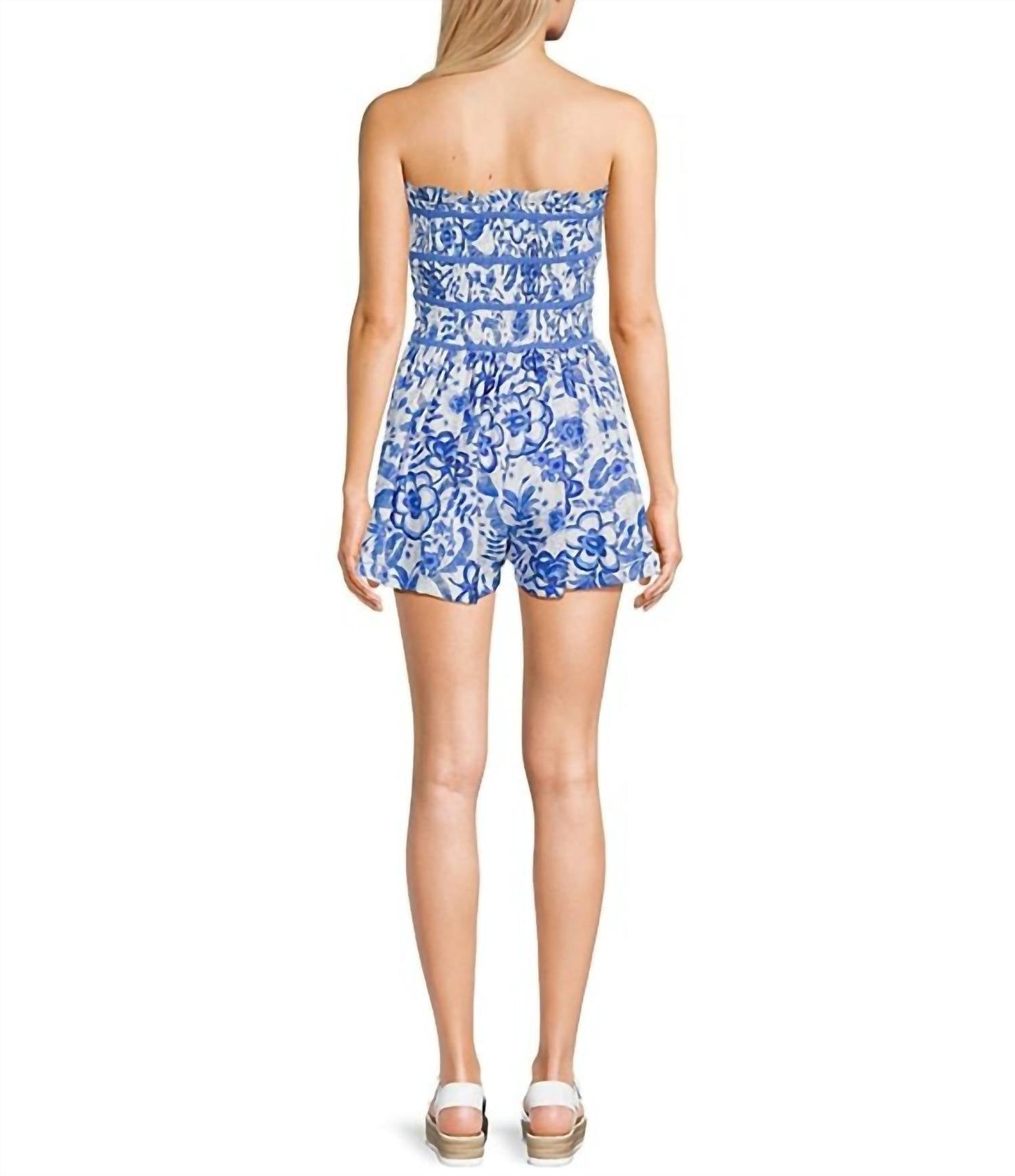 8Apart - Strapless Smocked Bodice Romper