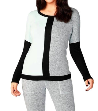 French Kyss - Blusa de manga comprida com blocos de cores