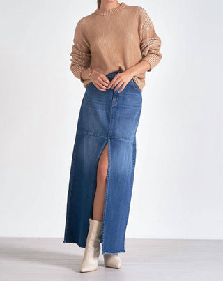 Elan - Suéter de gola redonda canelado Kendra