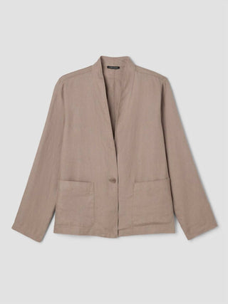 Eileen Fisher - Organic Linen High Collar Jacket