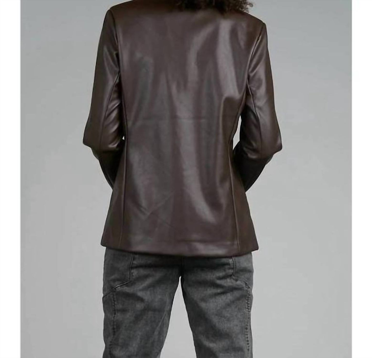 Elan - Faux Leather Blazer