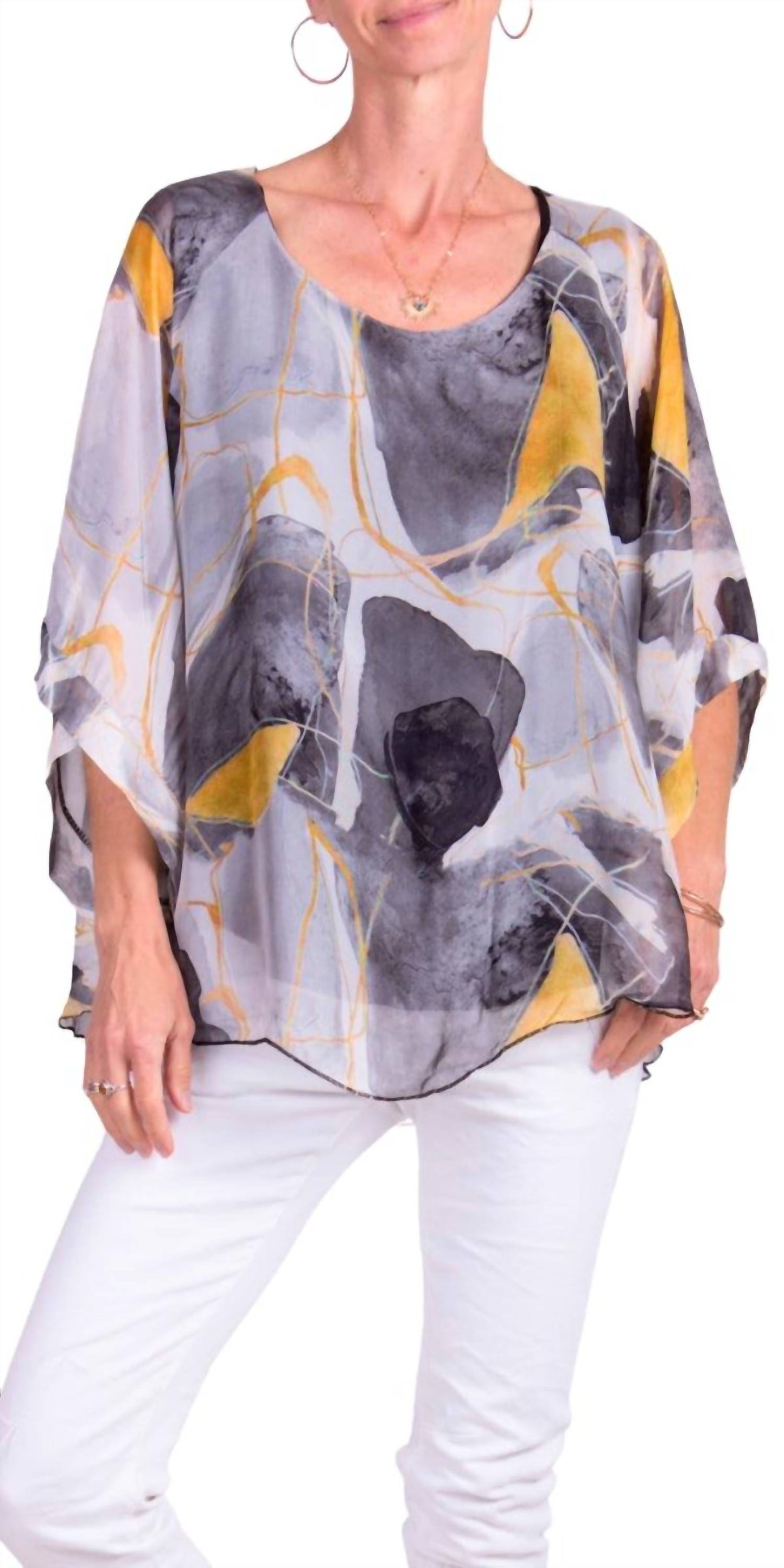 Gigi Moda - Coletta Abstract Silk Top