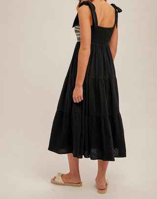 Hem & Thread - Crochet Front Shoulder Tie Dress