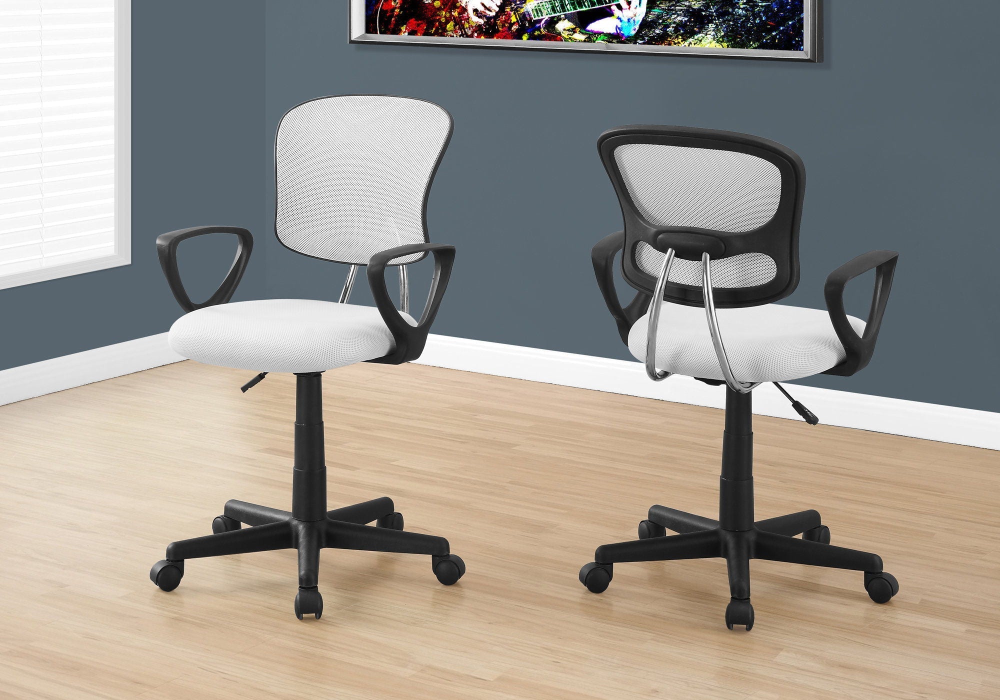 Office Chair, Adjustable Height, Swivel Ergonomic, Armrests