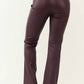 Kancan - Yoko Faux Leather Mid Rise Bootcut Pants