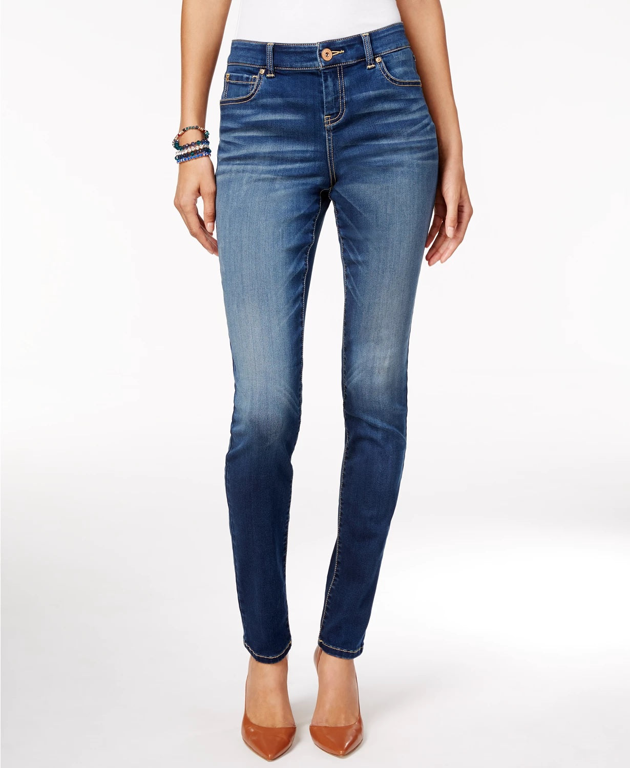 Calça Jeans Skinny Petite Feminina INC International Concepts Azul Tamanho 6 Petite