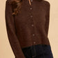 Anniewear - Melange Cropped Cardigan
