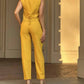 A.C.G. Los Angeles - High Waisted Casual Pants & Dressy Vest Set with 2 Buttons