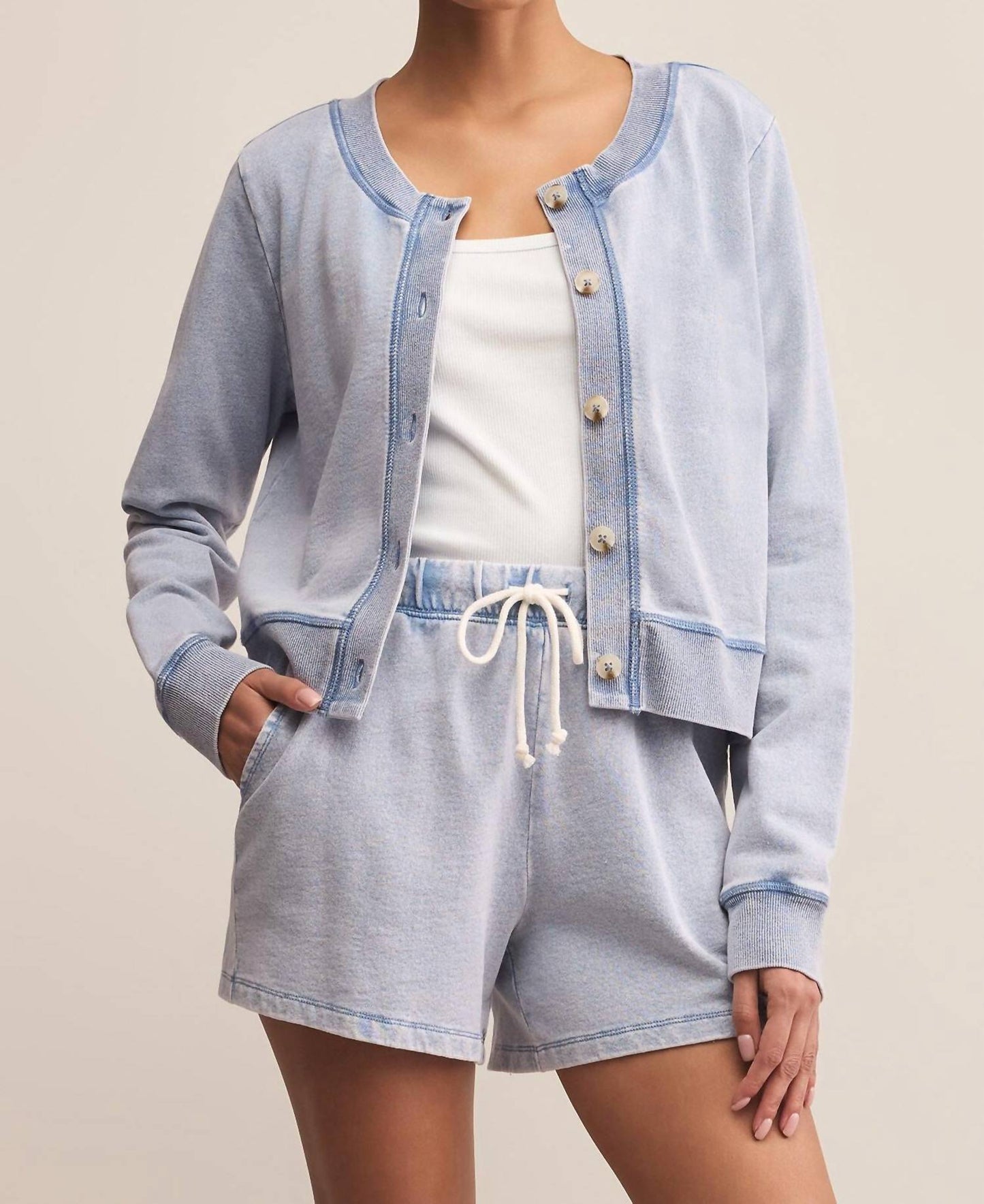 Z Supply - Daily Knit Denim Cardigan