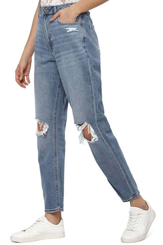 American Eagle Outfitters - Calça jeans desgastada para mamãe