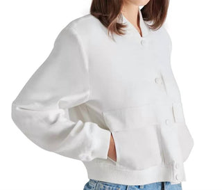 Steve Madden - Jaqueta bomber em mistura de linho Ardine