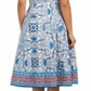 Avec Les Filles - Tile Print Sweetheart Midi Dress