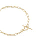 Eklexic - Women's Knot Toggle Paperclip Chain Bracelet