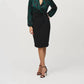 Joseph Ribkoff - Knit And Satin Paisley Dress