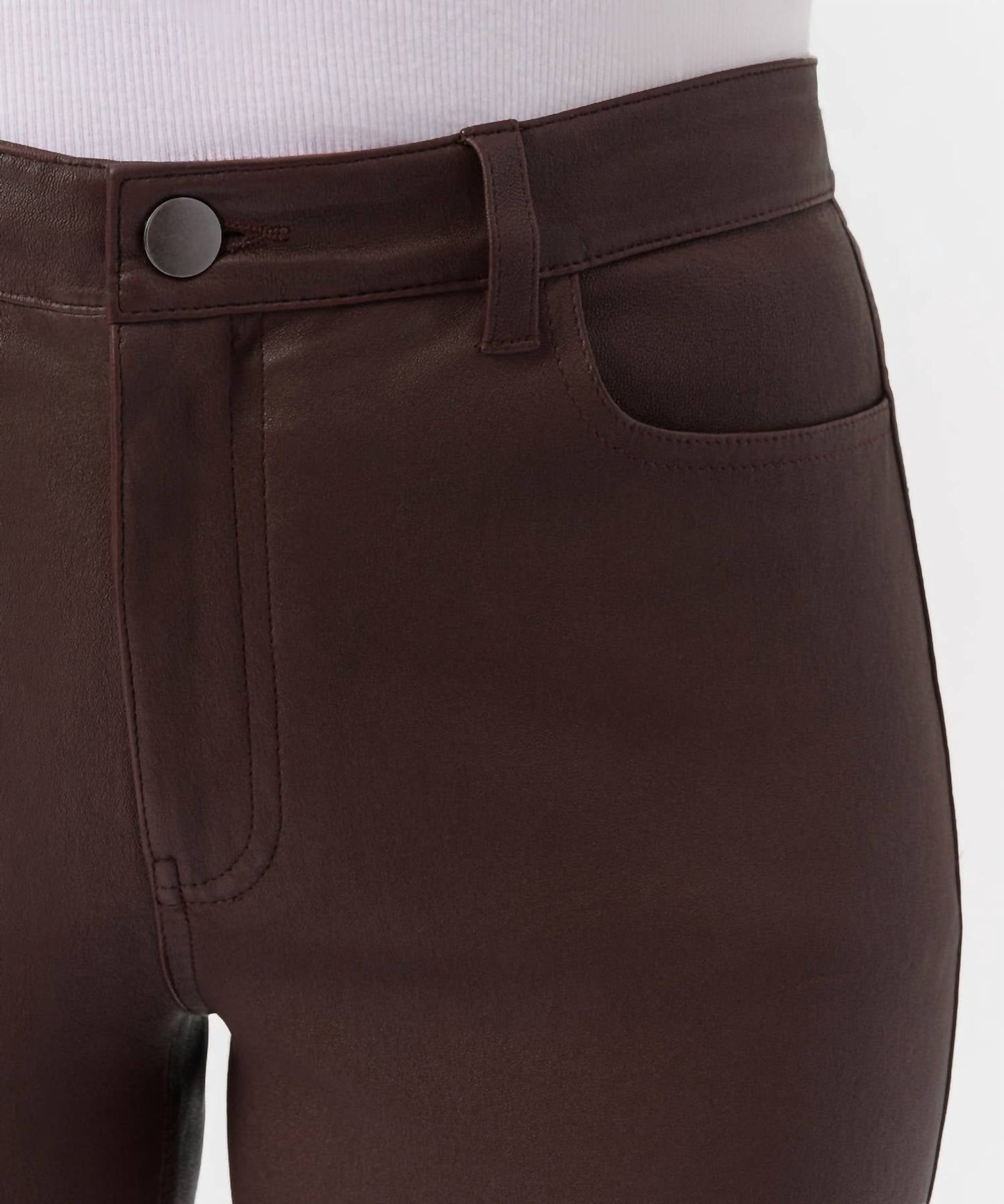 Atm - LEATHER CROPPED FLARE PANT