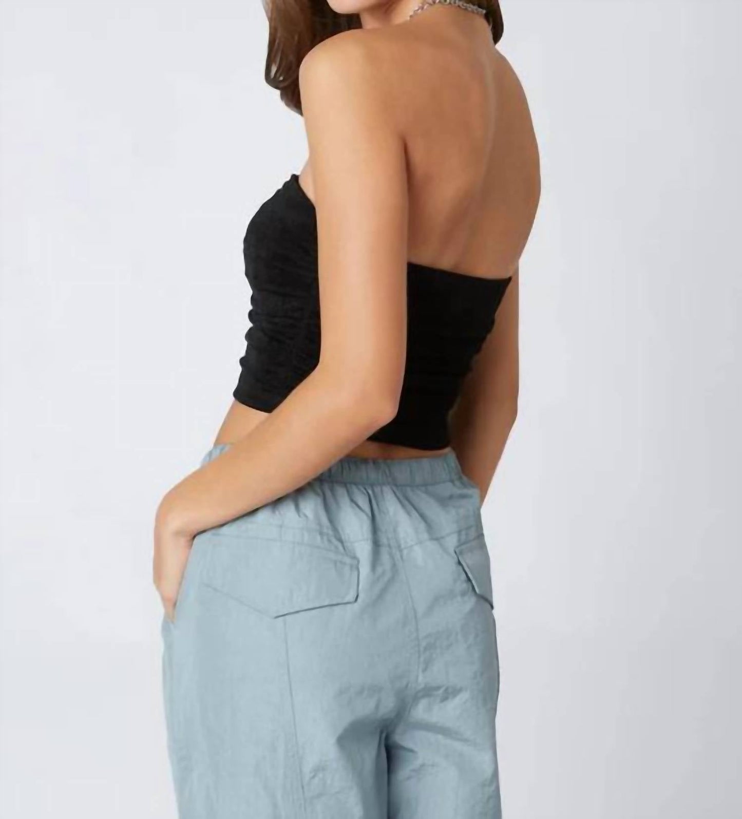 Cotton Candy - Slinky Ruched Tube Top