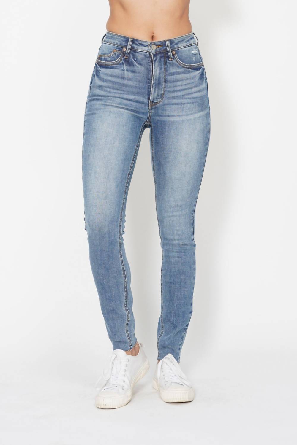 Judy Blue - High Waisted Tummy Control Vintage Shield Pockets Skinny Jeans