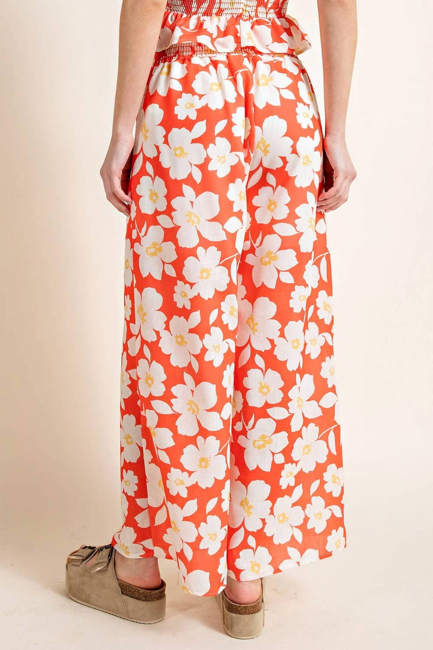 143 Story - Smocked Band Palazzo Pants