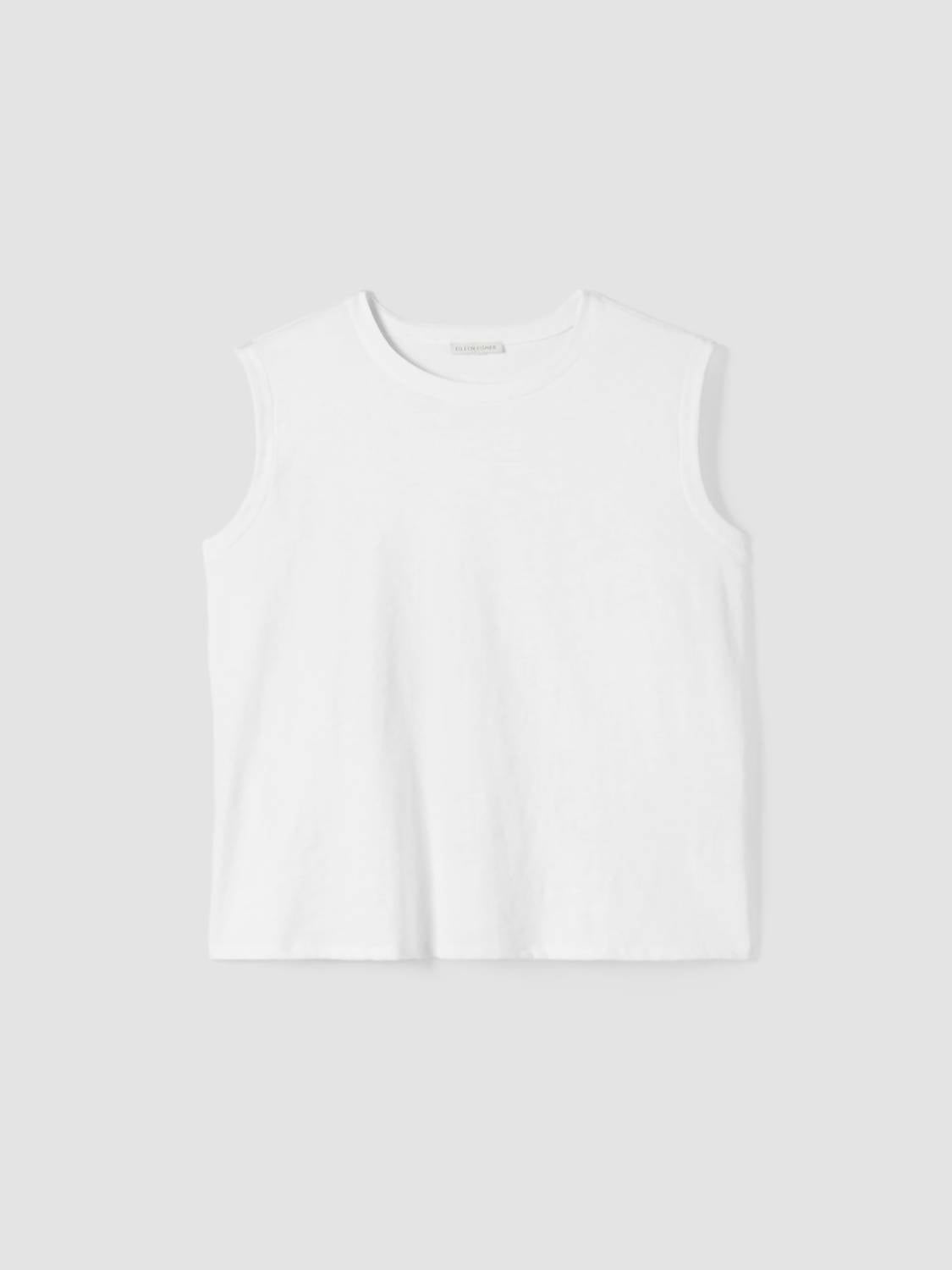 Eileen Fisher - Cozy Organic Cotton Slub Round Neck Tank