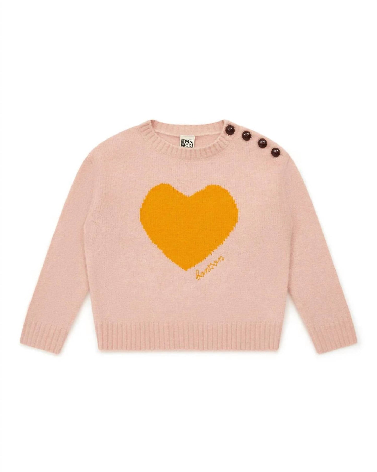 Bonton - Kid's Misty Heart Sweater