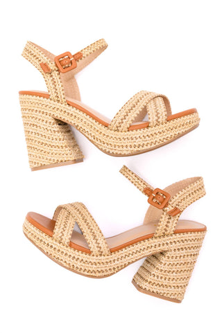 Fortune Dynamic - Sapatos de salto trançado com corda Bon Voyage