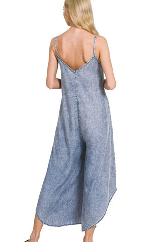 Trendsi - Macacão Zenana Lyocell Acid-Washed