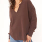 Project Social T - Borderline Cozy Thermal Notch V-neck Longsleeve