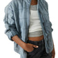 Free People We the Free Dolman Sleeve Quilted Jacket in Silver Lining  Size Medium