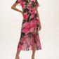Joseph Ribkoff - Floral Ruched Midi Dress