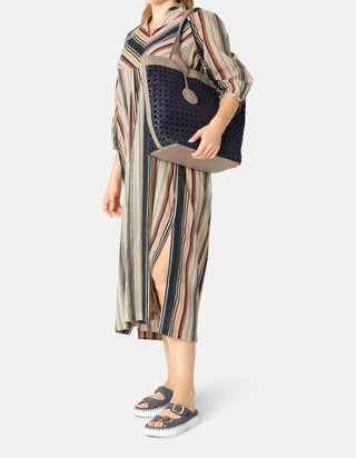Ilse Jacobsen - Bolsa de praia grande trançada feminina