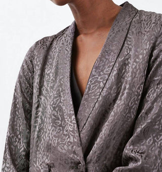 Topshop - Blazer macio com estampa de leopardo em jacquard