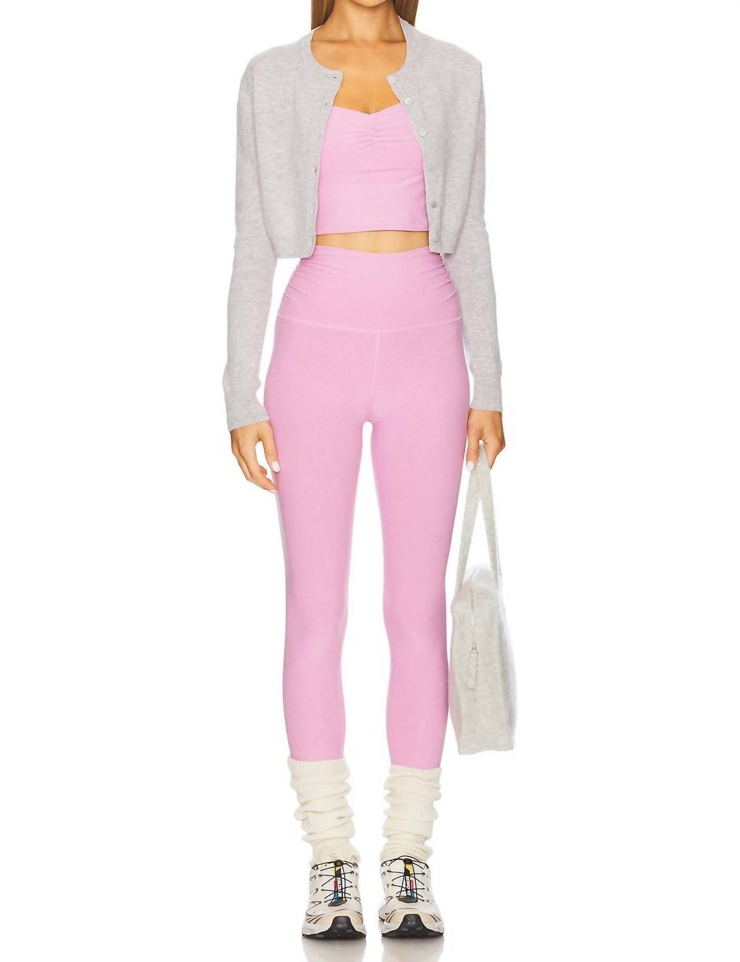 Beyond Yoga - Caught Spacedye Raise The Barre Shirred Leggings
